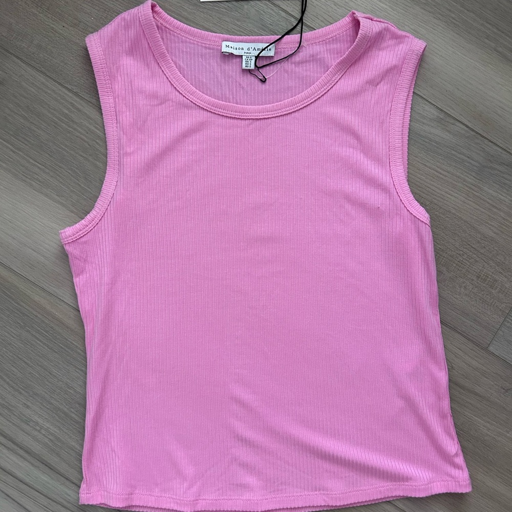 Stylish Pink Tank Top Super Soft and Stretchy Rayon Material NWT